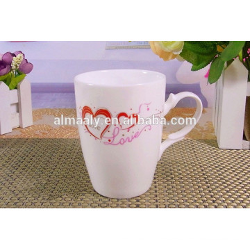 Wholesale Logo Artwork Design Printed Plain White Porcelain Cup